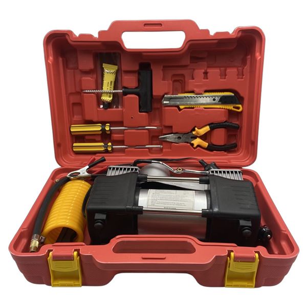 Portable Air Pump Kit With Tyre Repair Kit-EJC -223