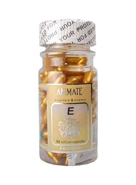 Vitamin E Facial Oil Essence Capsules - 90 Softgels pack of 3 with Argan oi