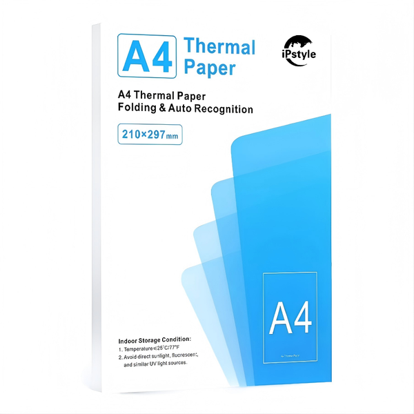 IPSTYLE 100 Sheets A4 Thermal Printing Paper for Portable Printer Quick Dry