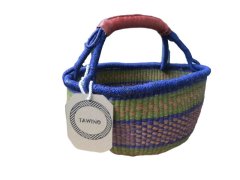 Totland Market Shopping Basket- Purple &amp; Green