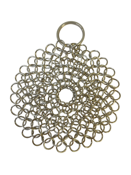 Synergy360 Chainmail Pot Scrubber Stainless steel Hard Single Scrub Brush