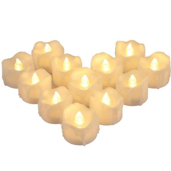 LED Candles With Timer, Pack Of 12 Flickering LED Electric Tea Lights