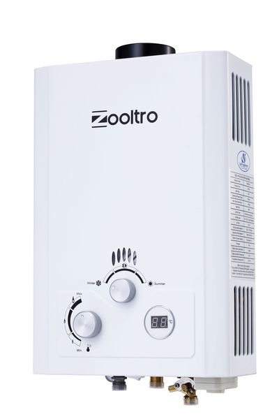 Indoor Outdoor Instant LP Gas Water Heater with LCD Display - 12L