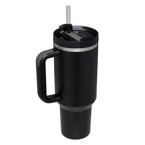 1.2L Stainless Steel Tumbler with Straw &amp; Silicone Cup