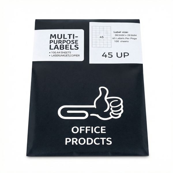 45 UP Multi-Purpose A4 Blank Labels - 100 Sheets (38.5mm x 29.9mm)