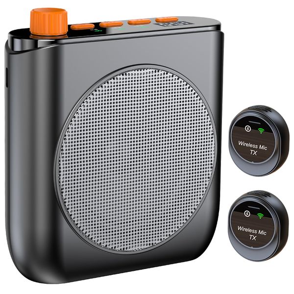 Wireless Microphone Amplifier, Magnetic Clip-on Microphone Voice Amplifier