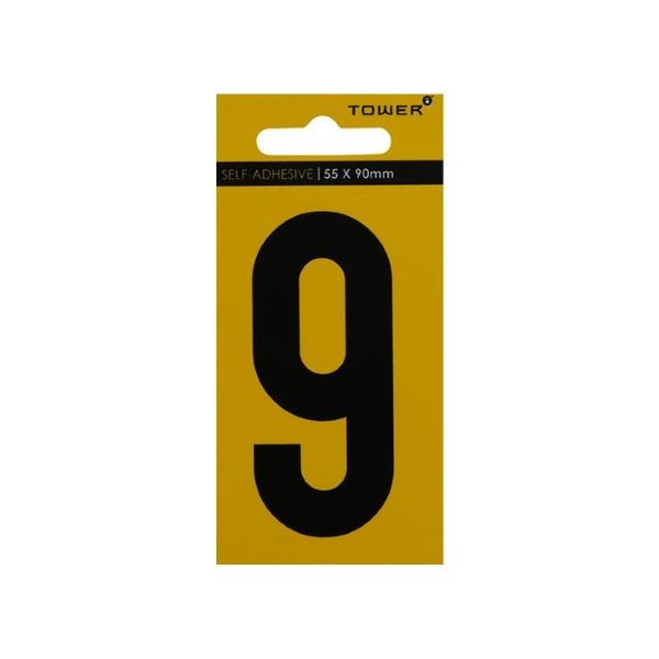 Number 9 Adhesive Sign 55 x 90mm