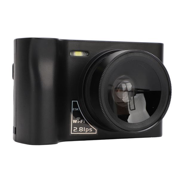 Mirrorless Camera, 2.5K 24MP, 16X Zoom, 1800mAh, WiFi, MP3 Games, Black