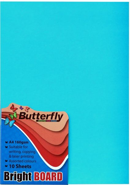 Butterfly - A4 Bright Board - Blue - 1 Pack