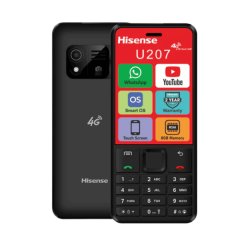 Hisense U207 4G 8GB Dual Sim With WhatsApp Vodacom Network Locked - Black