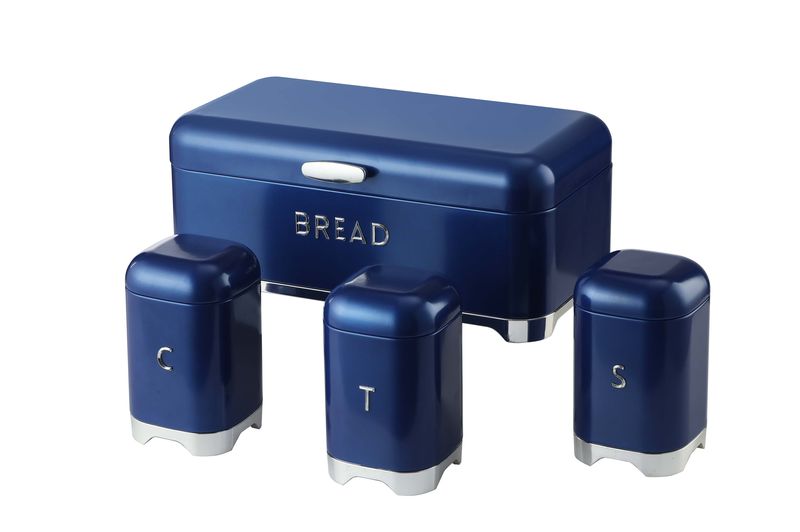 Royal Homeware Milano 4 Piece Bread Bin Set