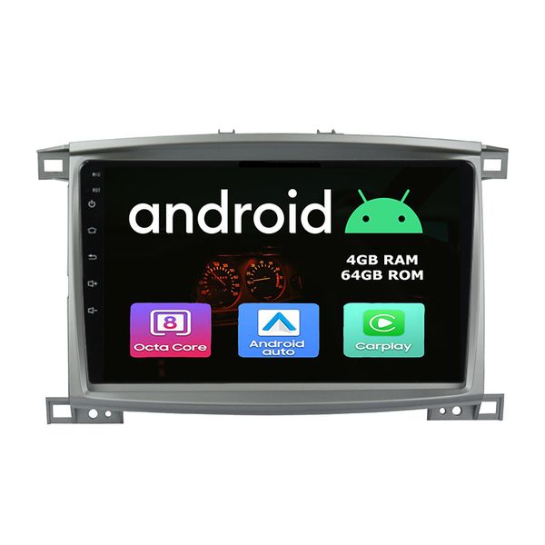 Android GPS Navigation Radio - Carplay for Toyota Land Cruiser 100 2003 - 2007