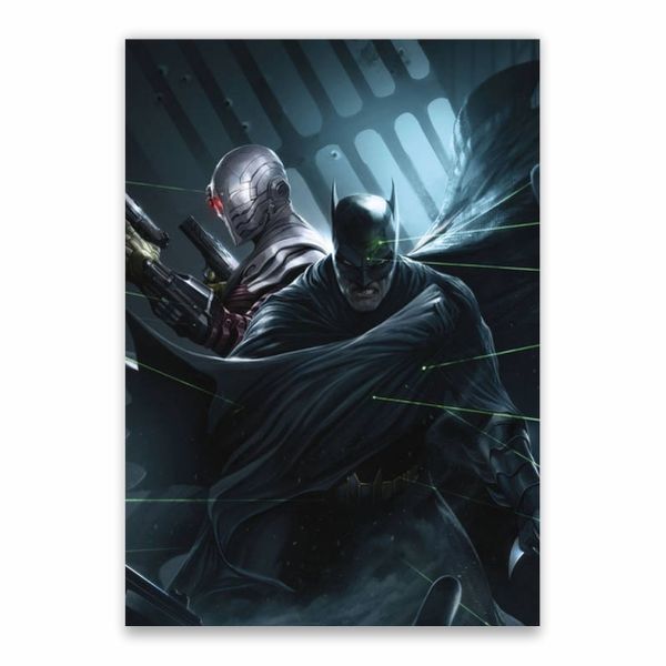 Batman and Steel Figure Poster - A1