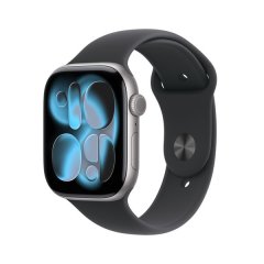 Apple Watch series 11 GPS+Cell 46mm Space Grey Alumn Case, Black Sport Band