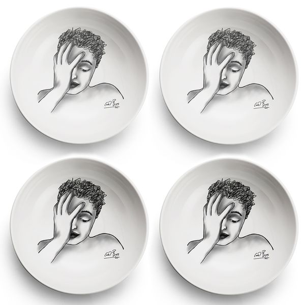 Carrol Boyes Cereal or Soup Bowl Set of 4 - Hidden Thoughts