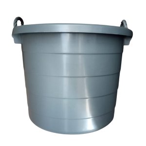 Heavy Duty 75 Litre Rope Handle Tub / Basin / Bucket - SILVER