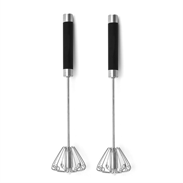 Rotatable Stainless Steel Kitchen Mixer Manual Whisk Egg Beater