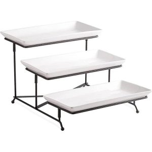 Be Classic H White Serving Platter 3 Tier- with Stand
