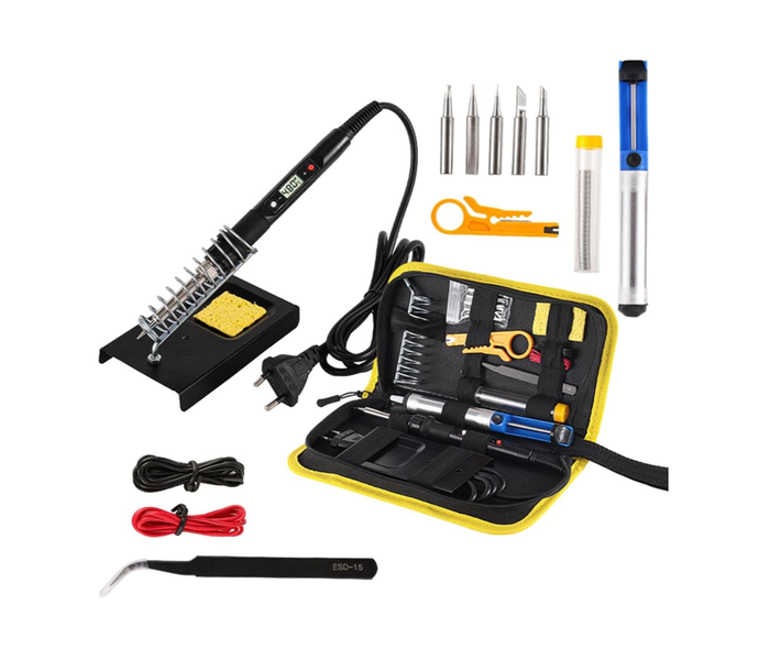 15-Piece Portable Electric Soldering Iron 20 cm Kit.