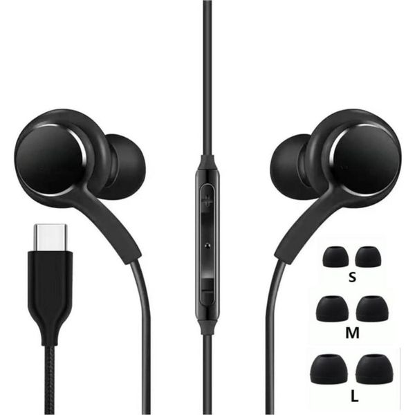 Type-C Earbuds with Mic Compatible with Samsung Galaxy S23-S20 &amp; Tab/Note