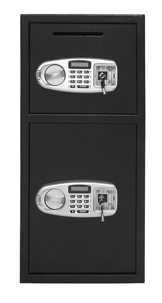 775 x 370x 360mm Digital Keypad Double Depository Safe, for Home and Office, Black