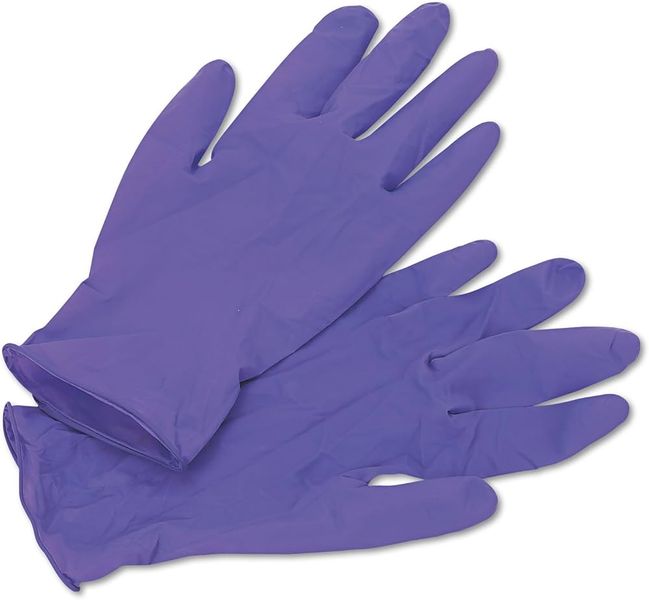 100 Pack Purple Nitrile Gloves - Medium - Disposable Exam Gloves