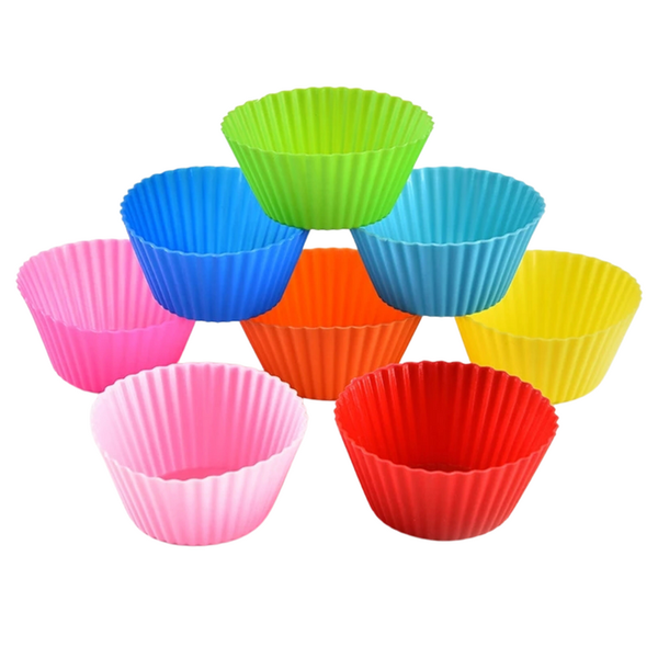 Silicone Cupcake Baking Cups, Multicolored - 12 Count