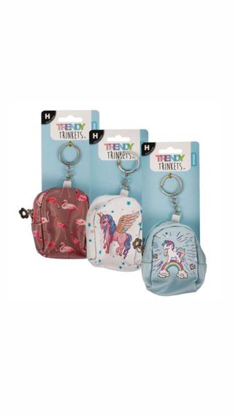 Set of 3 Mini Backpack Key Rings