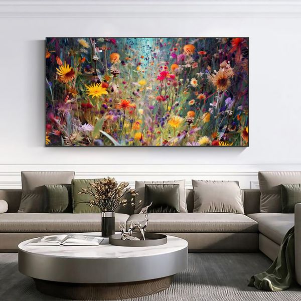 hest measurements: Canvas Wall Art - Wildflower Kaleidoscope - 0319