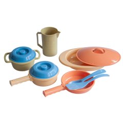 Greenbean - Pretend &amp; Play Kitchen Set - Natural - 10 Pieces