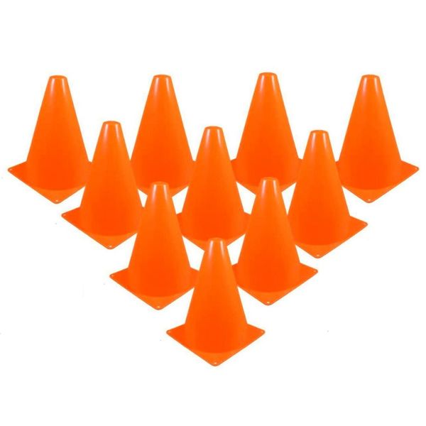 10 Pcs Traffic Cones - 7 Inch Of Multipurpose Construction