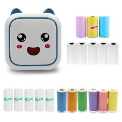 Uuname Portable Mini Photo Thermal Printer Plus 19 Rolls Thermal Paper-c26