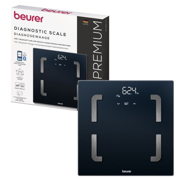 Beurer Diagnostic Scale BF 880 WIFI + App | BMI, Fat, Muscle, Weight &amp; More
