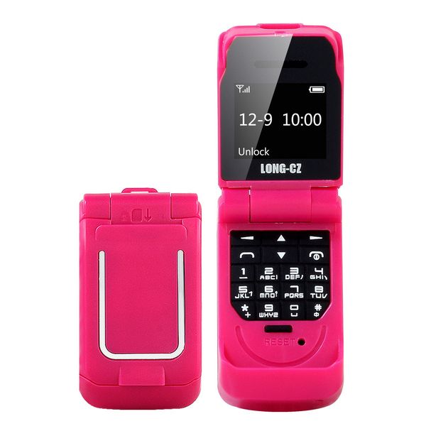 J9 0.66-inch Miniature Flip-Top FM Radio - Pink