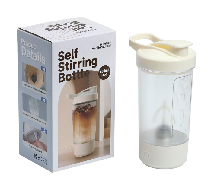 400ml Self-Stirring Travel Tumbler with Auto-Mixing Technology