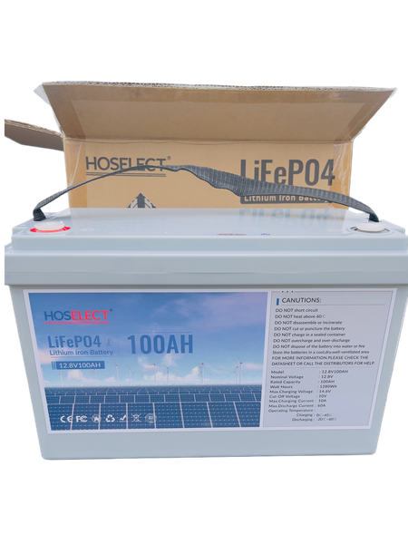 HOSELECT 12.8V 100Ah Lithium Iron Battery