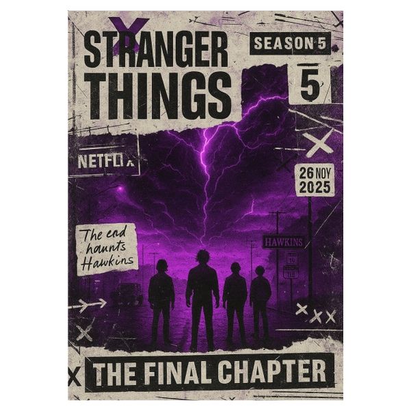Purple Stranger Things Season 5 - A1 poster