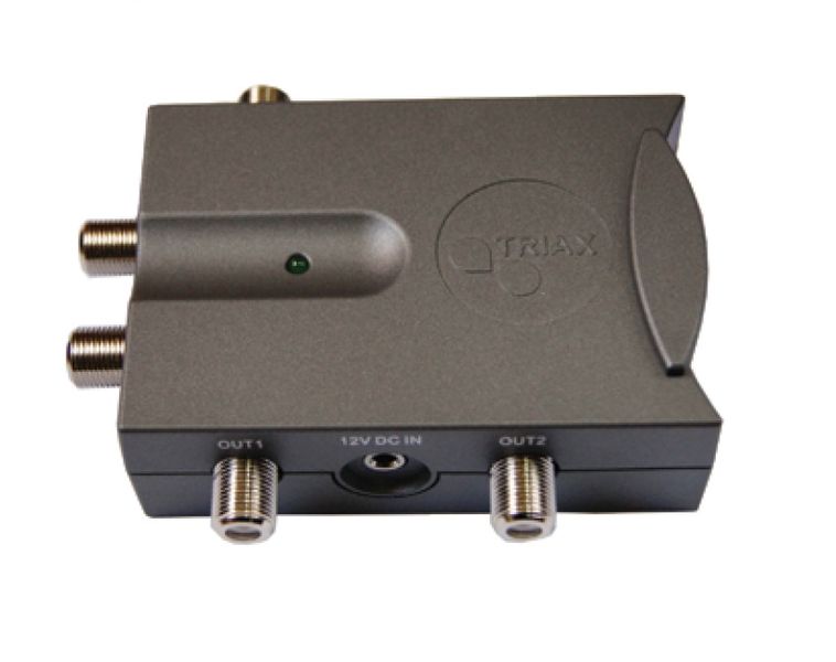 Triax 1 in 4 Out Active TV link Splitter, with IR Return
