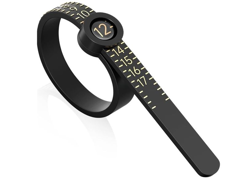 Upgraded Ring Sizer Measuring Tool with Magnifier,Reusable Finger Size