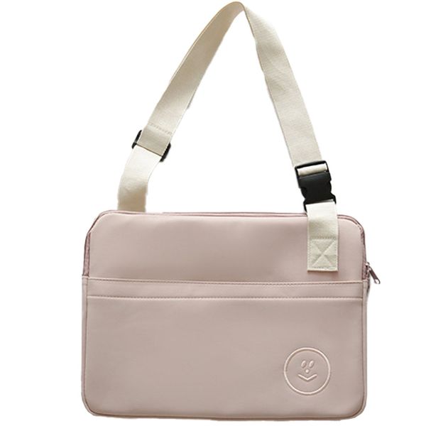 Laptop Bag Business Briefcase with Shoulder Strap Lightweight-Pink