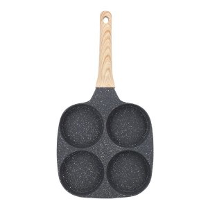 Aluminum 4 Cup Egg Frying Pan Nonstick Egg Cooker Pan