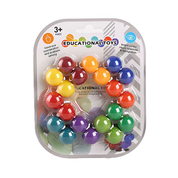 Educational Sensory Toys Decompression Variable Shapes Rainbow Stem Toy