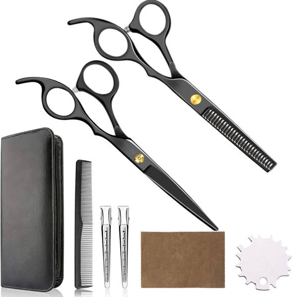Hair Cutting Scissors Shears Kit for Men Women Home Salon Barber