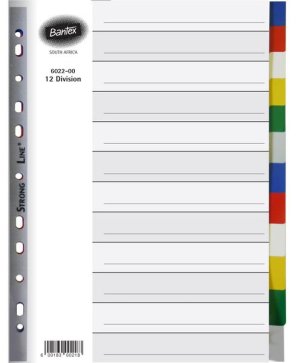 Bantex A4 12 Division P.P File Dividers