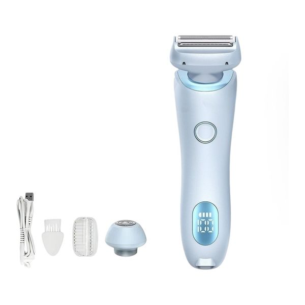 Women Electric Razor 2 In 1 Bikini Trimmer Body Shaver IPX7 Waterproof