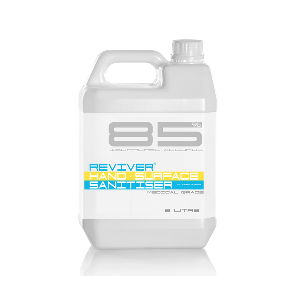 Reviver Hand &amp; Surface Sanitiser 2Litre 85% (Isopropyl Alcohol) (Blue)