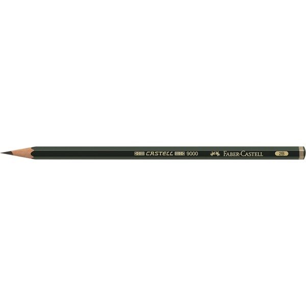 Faber-Castell 9000 Drawing Pencil - 2B (Box of 12)