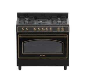 Elba 04/9S4EX737KB - 4 Gas Burner + 2 Electric + Multifunction Oven 90cm