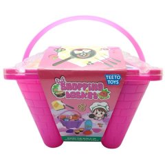 Shopping Basket Cooking Playset - Toys for Gilrs &amp; Toddlers - Pretend Play