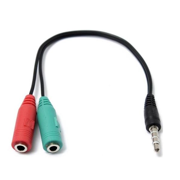 DW-Male To 2 Female 3.5mm Splitter Plug 15 cm Long